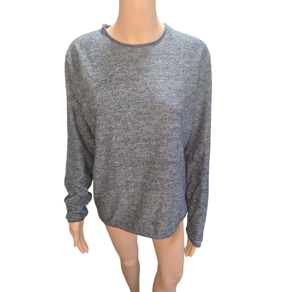 H&M women's Medium blue heathered long sleeve sweater knitted